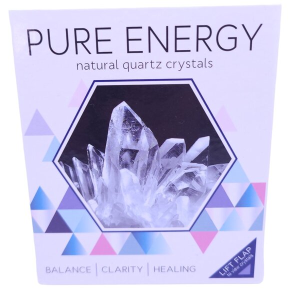 Pure Energy Natural Quartz Crystals Healing Meditation Satchel Natural Stones - Picture 1 of 8